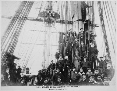 Crew of the Russian frigate Osliaba docked at Alexandria, Virginia, 1863 - NARA - 518113