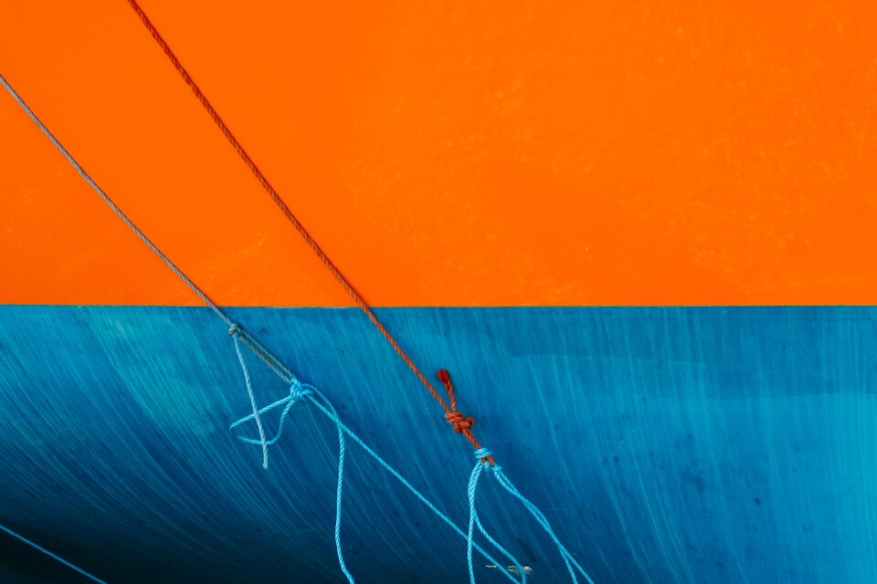 Orange blue painting orange painting