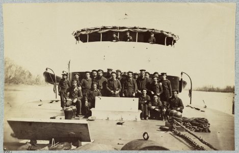 Crew on deck of monitor Saugus, James River, Va LCCN2013647373