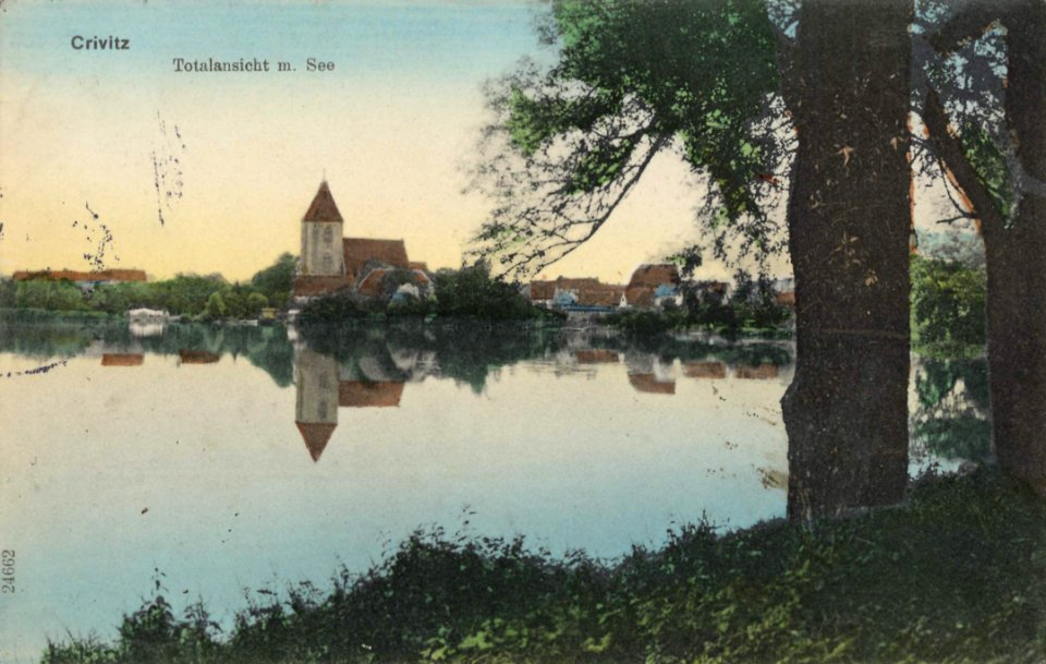 Crivitz, Mecklenburg-Vorpommern - Stadtansicht mit See (Zeno Ansichtskarten)