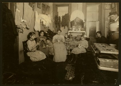 Crocheting caps. Upper East Side. (For complete details see Miss E.C. Watson's report.) LOC nclc.04273 photo