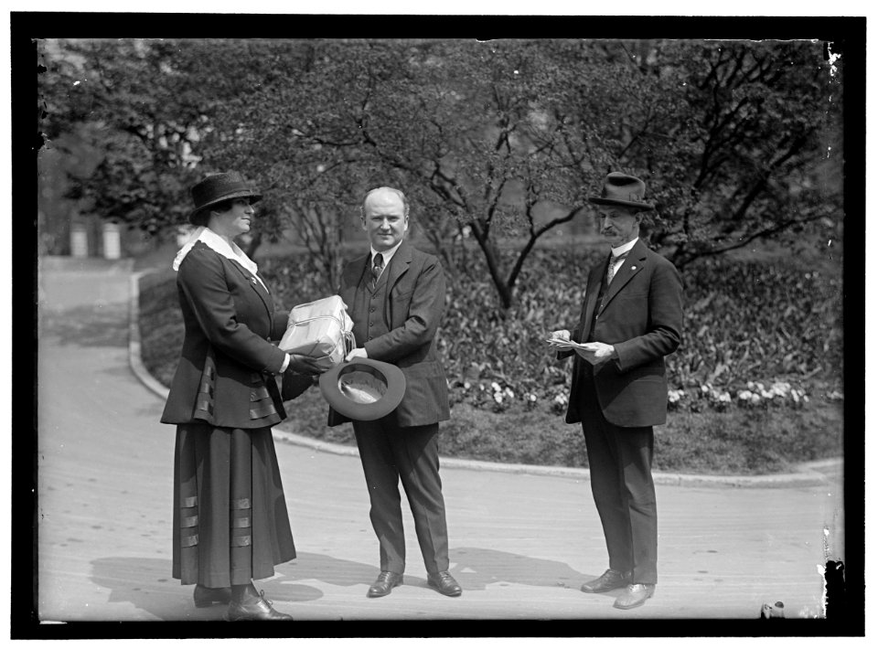 CROMLEIN, LILLIAN. RECEIVING SEED FROM TUMULTY. NATIONAL EMERGENCY WAR GARDEN COMM. LCCN2016867286