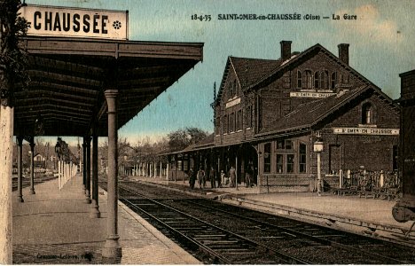 Crosnier-Lefèvre 18-4-35 -SAINT-OMER-EN-CHAUSSEE - La Gare photo