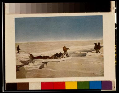 Crossing a lead on an ice cake as a ferry-boat LCCN2001696861
