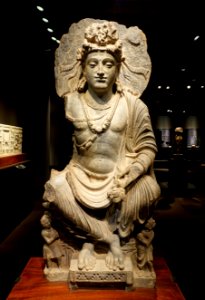 Cross-legged Buddha, Mardan, Pakistan, Kushan dynasty, 100s-200s AD, schist - Tokyo National Museum - Tokyo, Japan - DSC08674 photo