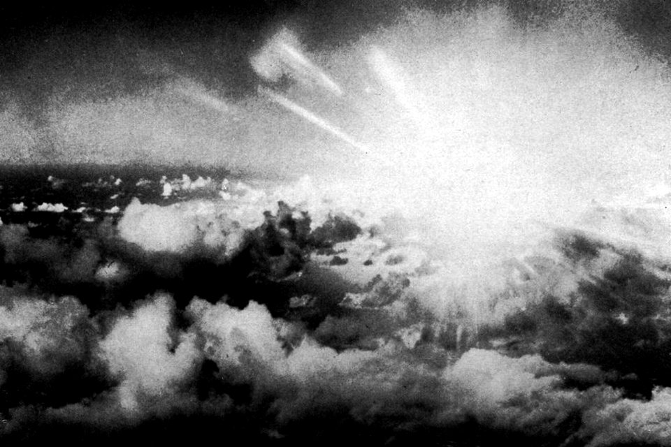 Crossroads Able bomb explosion, photographed form a Grumman F6F-5K Hellcat drone, 1 July 1946