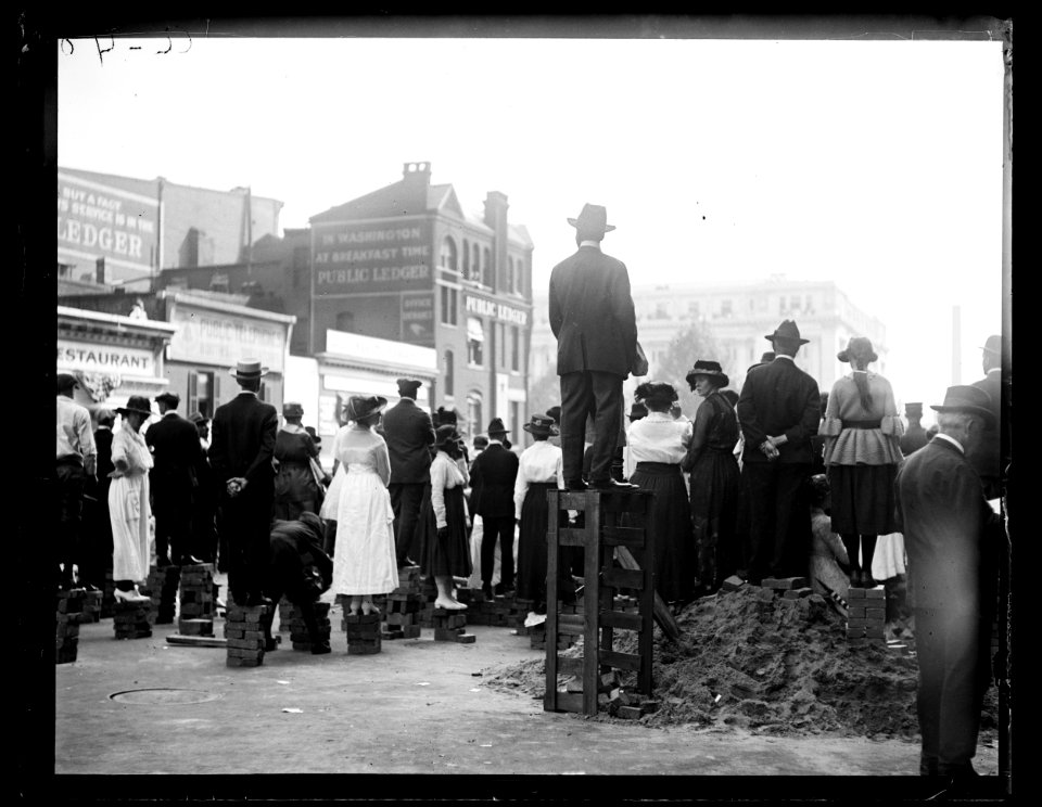 Crowd viewing parade, Washington, D.C. LCCN2016890671