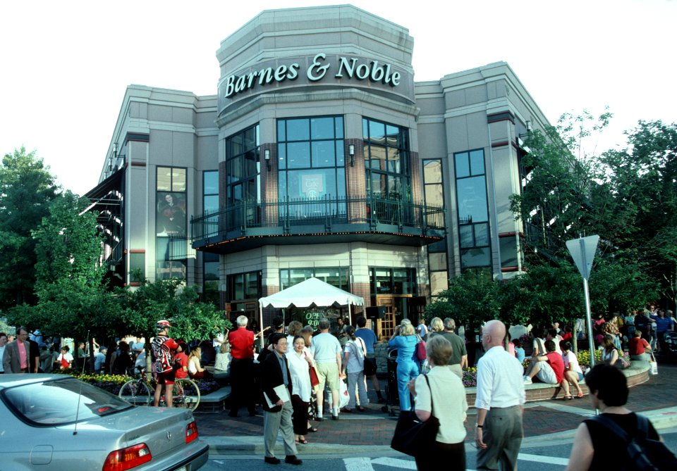 Crowds on street corner
