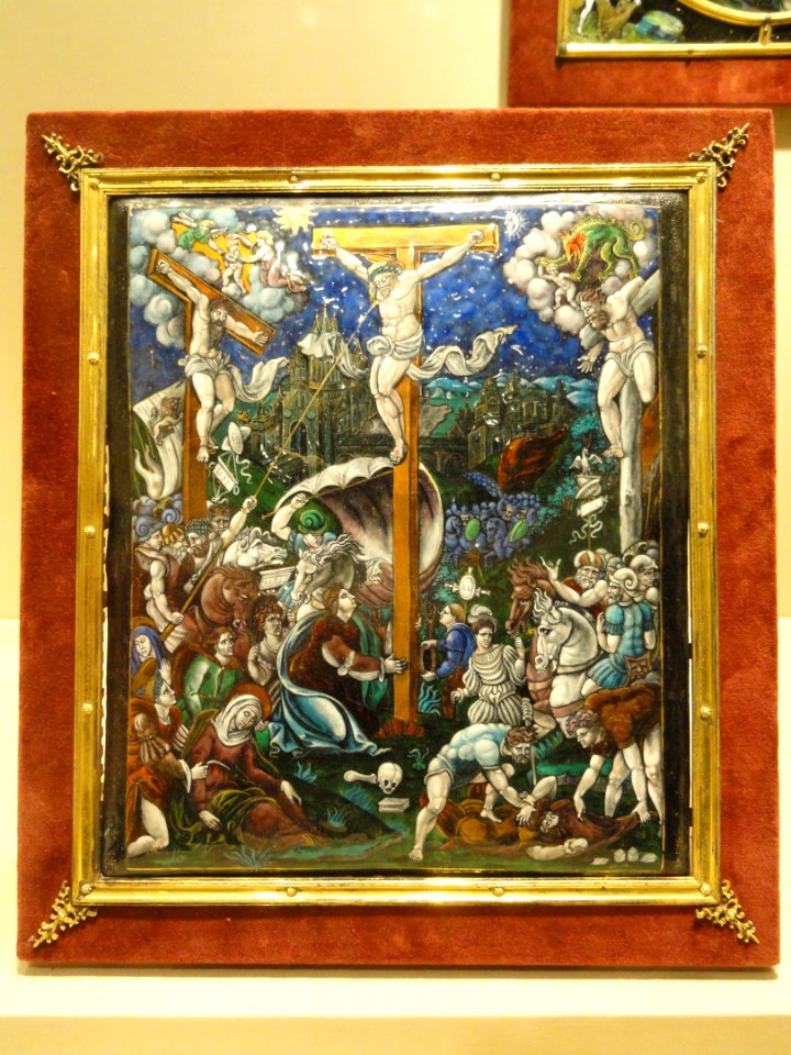 Crucifixion, Leonard Limousin, Limoges, 1535-1536 - Nelson-Atkins Museum of Art - DSC08648