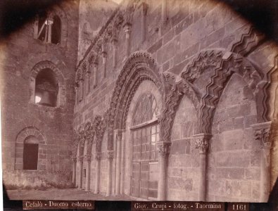 Crupi, Giovanni (1849-1925) - n. 1161 - Cefalù - Palermo - Duomo esterno - Cm 23x17 - Delcampe