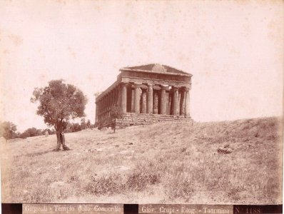 Crupi, Giovanni (1849-1925) - n. 1188 - Girgenti - Tempio della Concordia - Cm 22,5x17 - Delcampe