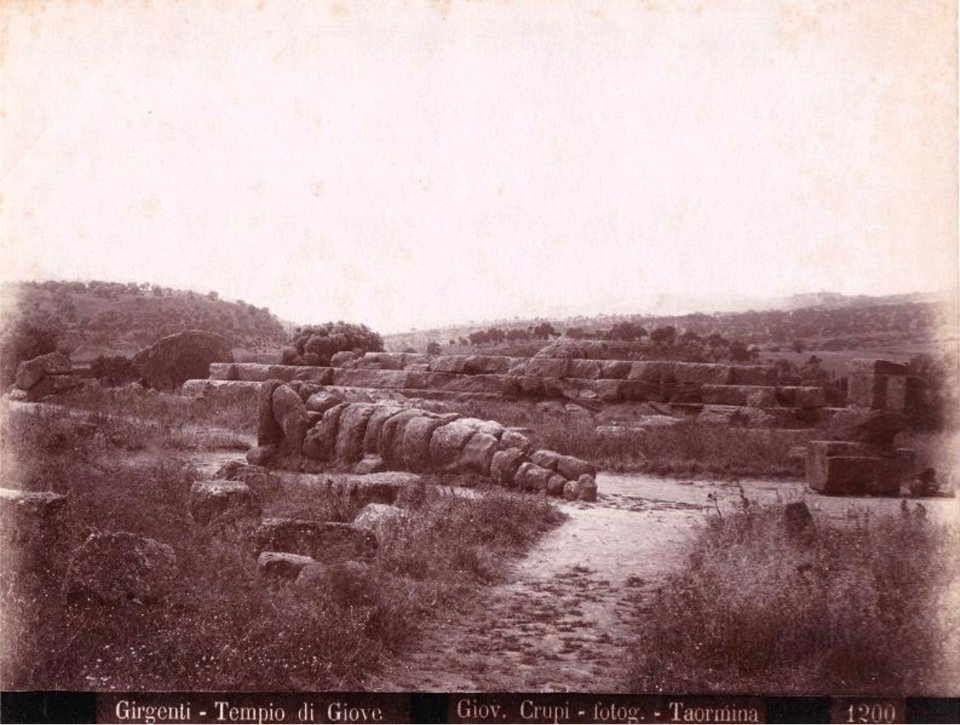 Crupi, Giovanni (1849-1925) - n. 1200 - Girgenti - Tempio di Giove - Cm 22,5x17 - Delcampe