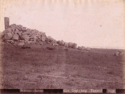 Crupi, Giovanni (1849-1925) - n. 1236 - Selinunte - Rovine - Cm 23x17 - Delcampe