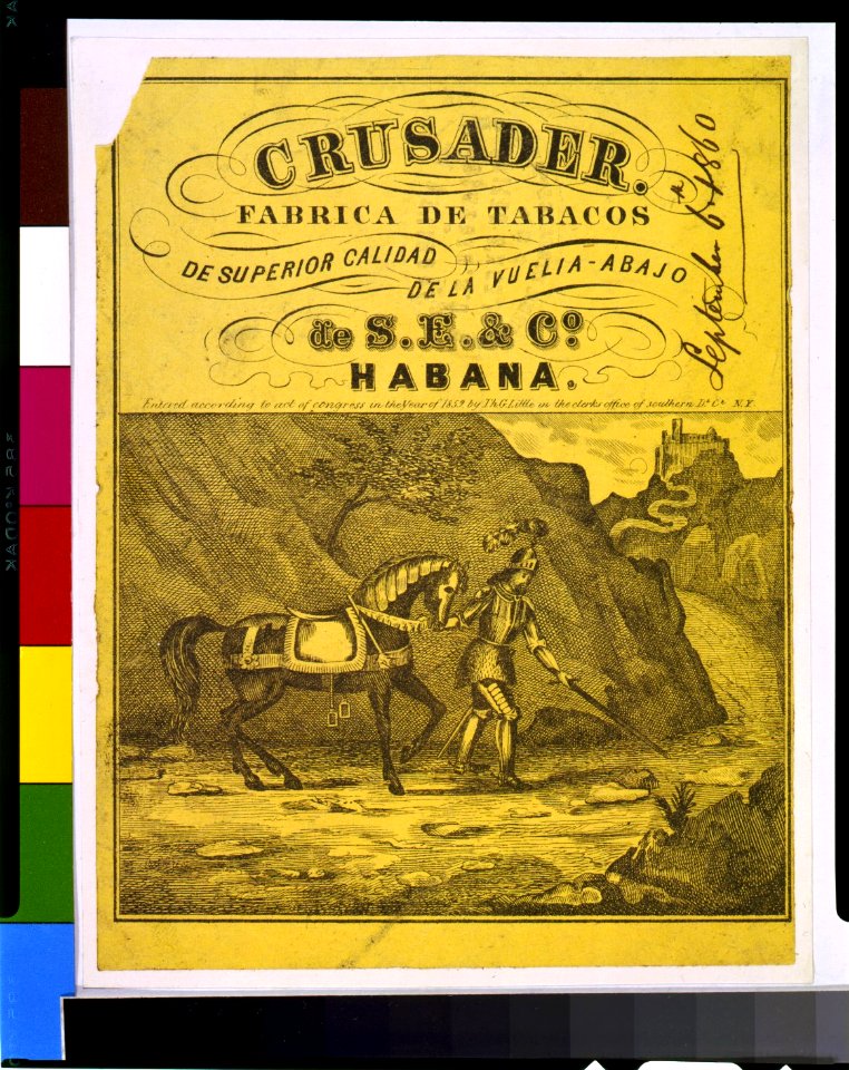 Crusader-Fabrica de tabacos-De superior calidad de la Vuelia-Abajo de S.E. & Co., Habana LCCN93500976