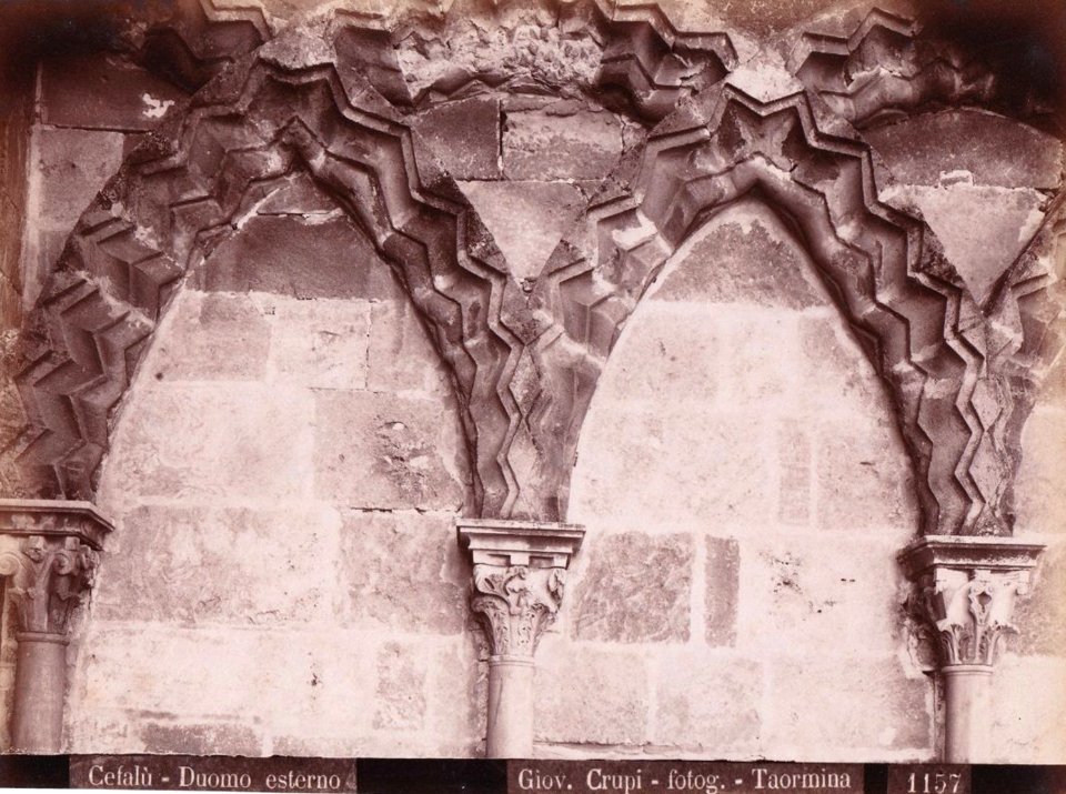 Crupi, Giovanni (1849-1925) - n. 1157 - Cefalù - Palermo - Duomo esterno - Cm 23x17 - Delcampe