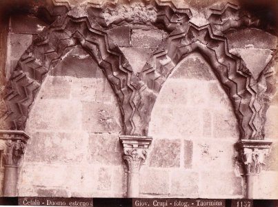 Crupi, Giovanni (1849-1925) - n. 1157 - Cefalù - Palermo - Duomo esterno - Cm 23x17 - Delcampe