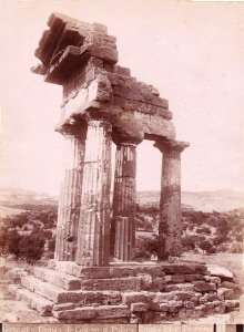 Crupi, Giovanni (1849-1925) - n. 1186 - Girgenti - Tempio di Castore e Palluce - Cm 22,5x17 - Delcampe
