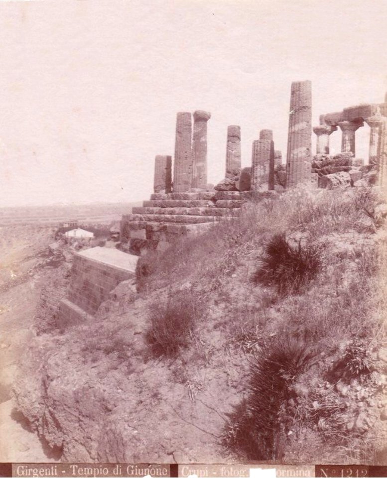 Crupi, Giovanni (1849-1925) - n. 1212 - Tempio di Giunone - Girgenti - Cm 22,5x17 - Delcampe