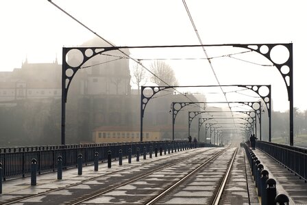 Portugal fog train photo