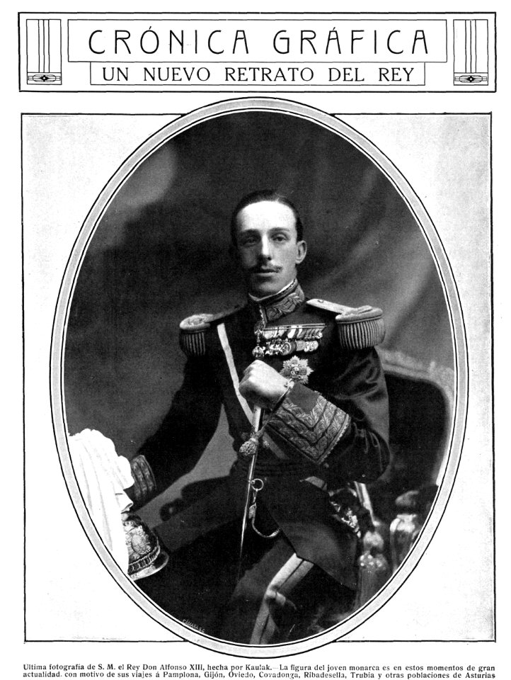 Crónica gráfica - retrato de Alfonso XIII, de Kaulak