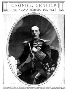 Crónica gráfica - retrato de Alfonso XIII, de Kaulak