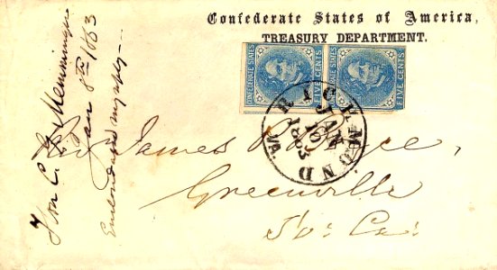 CSA Treasury 1863 JD-Richmond