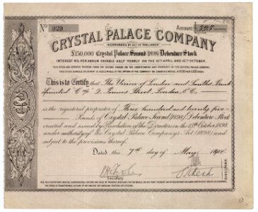 Crystal Palace Company 1908
