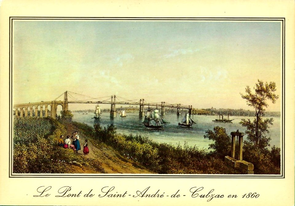 Cubzac-les-ponts - pont suspendu (1860) 1