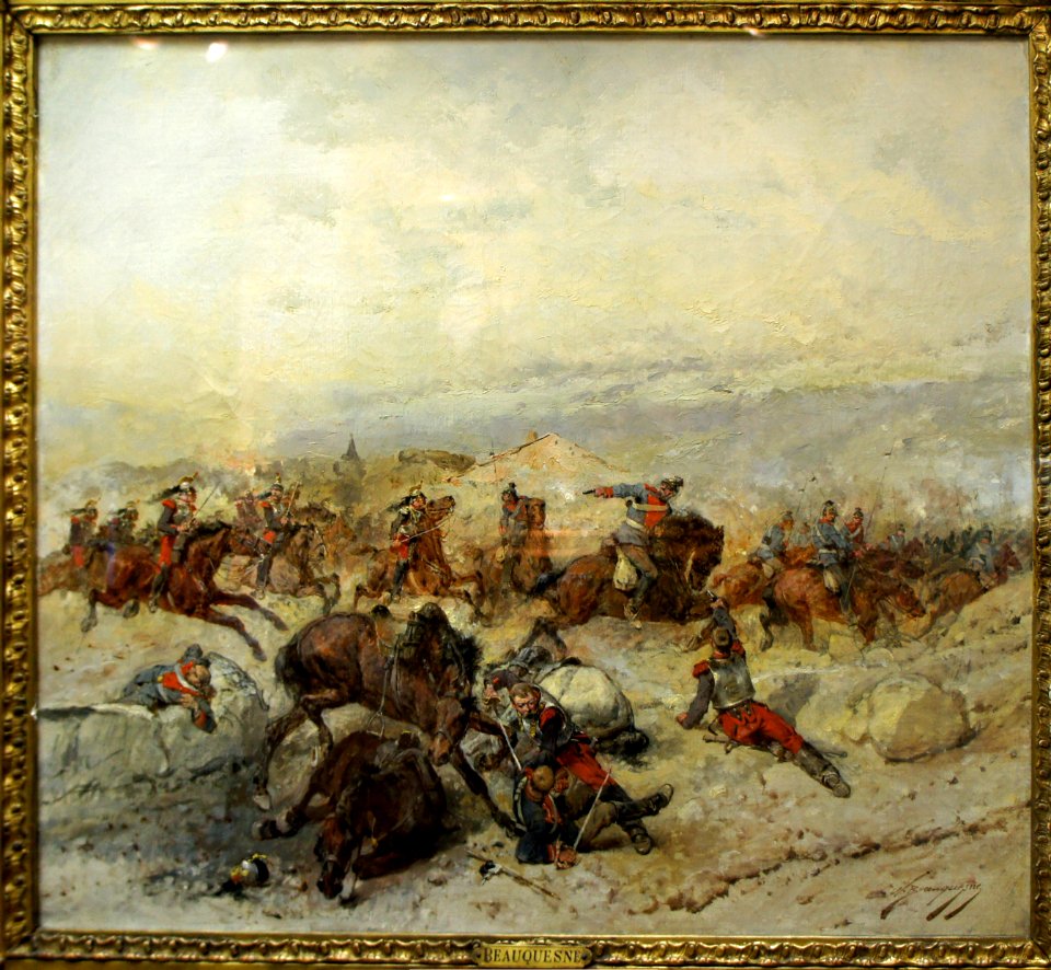 Cuirassiers français chargeant des uhlans prussiens 4384