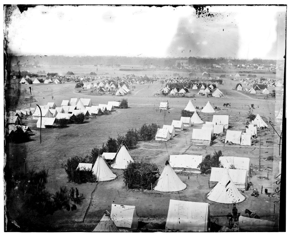 Cumberland Landing, Virginia. Federal encampment on Pamunkey LOC cwpb.01410