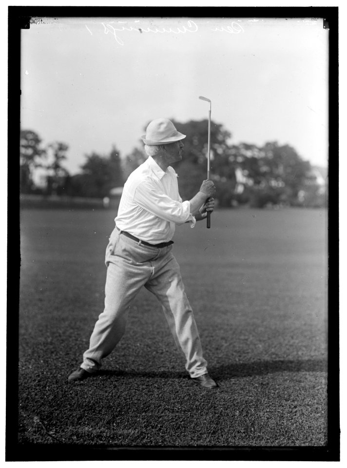 CUMMINS, ALBERT BAIRD. GOVERNOR OF IOWA, 1902-1908; SENATOR, 1908-1926. PLAYING GOLF LCCN2016867390
