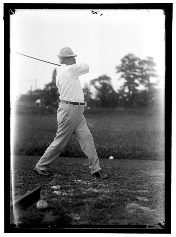 CUMMINS, ALBERT BAIRD. GOVERNOR OF IOWA, 1902-1908; SENATOR, 1908-1926. PLAYING GOLF LCCN2016867389