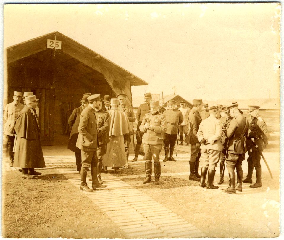 Cuperly. 31 mars 1916. Visite de délégués étrangers - Fonds Berthelé - 49Fi1865