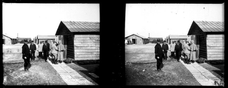 Cuperly. HOE (hôpital d'évacuation). 31-03-16. Visite de délégués étrangers - Fonds Berthelé - 49Fi553