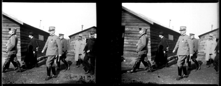 Cuperly. HOE (hôpital d'évacuation). 31-03-16. Visite de délégués étrangers - Fonds Berthelé - 49Fi555