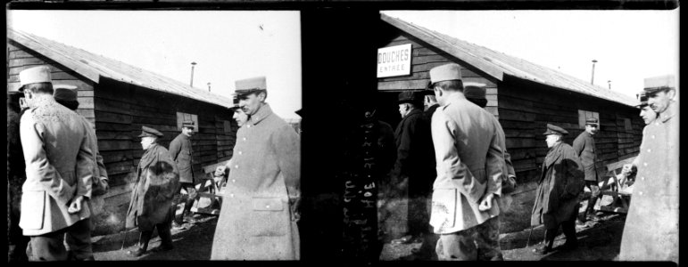 Cuperly. HOE (hôpital d'évacuation). 31-03-16. Visite de délégués étrangers - Fonds Berthelé - 49Fi548