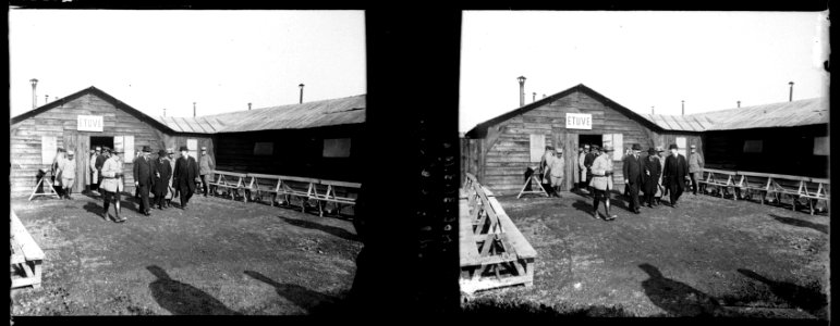 Cuperly. HOE (hôpital d'évacuation). 31-03-16. Visite de délégués étrangers - Fonds Berthelé - 49Fi556