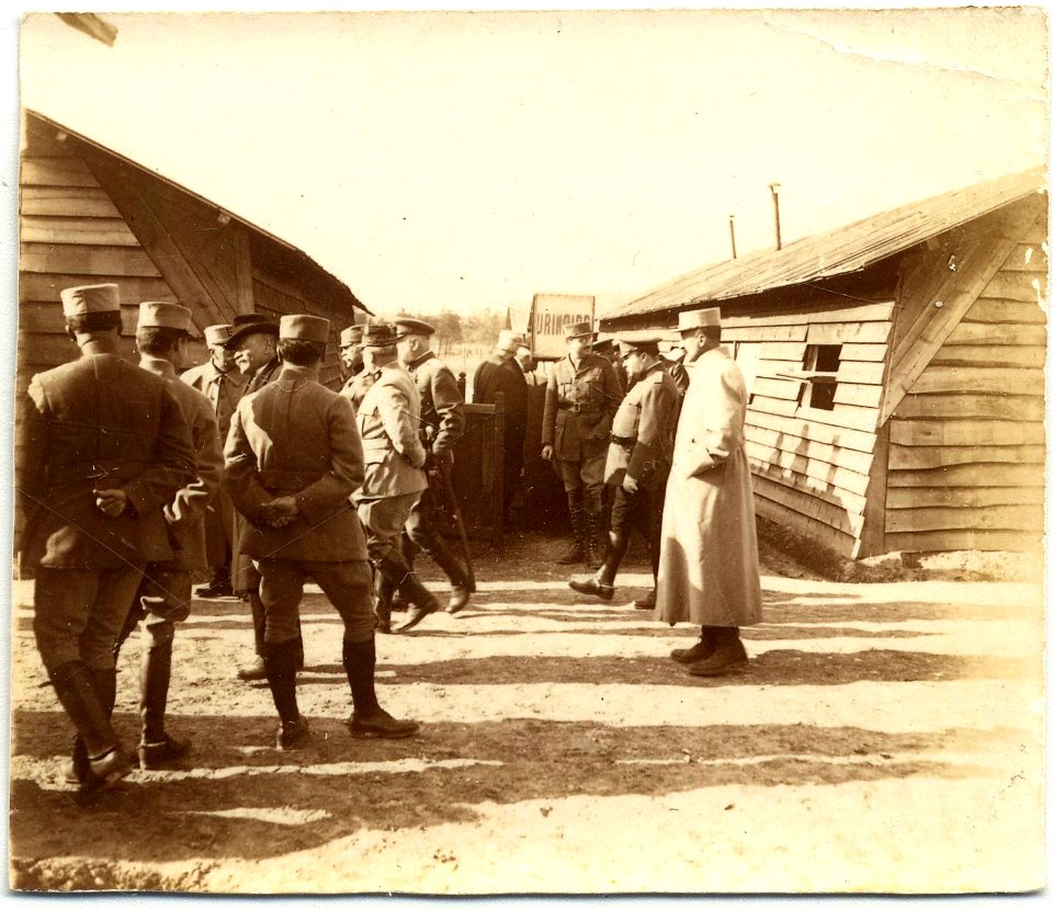 Cuperly. 31 mars 1916. Visite de délégués étrangers - Fonds Berthelé - 49Fi1863