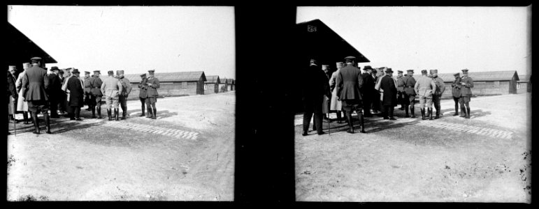 Cuperly. HOE (hôpital d'évacuation). 31-03-16. Visite de délégués étrangers - Fonds Berthelé - 49Fi554