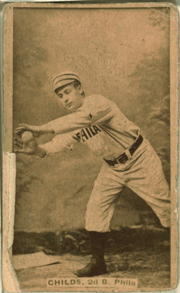 Cupid Childs, Philadelphia Quakers, baseball card portrait LCCN2007686878
