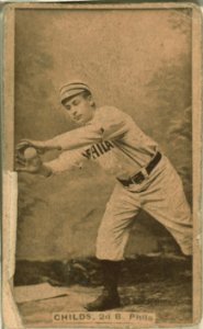 Cupid Childs, Philadelphia Quakers, baseball card portrait LCCN2007686878