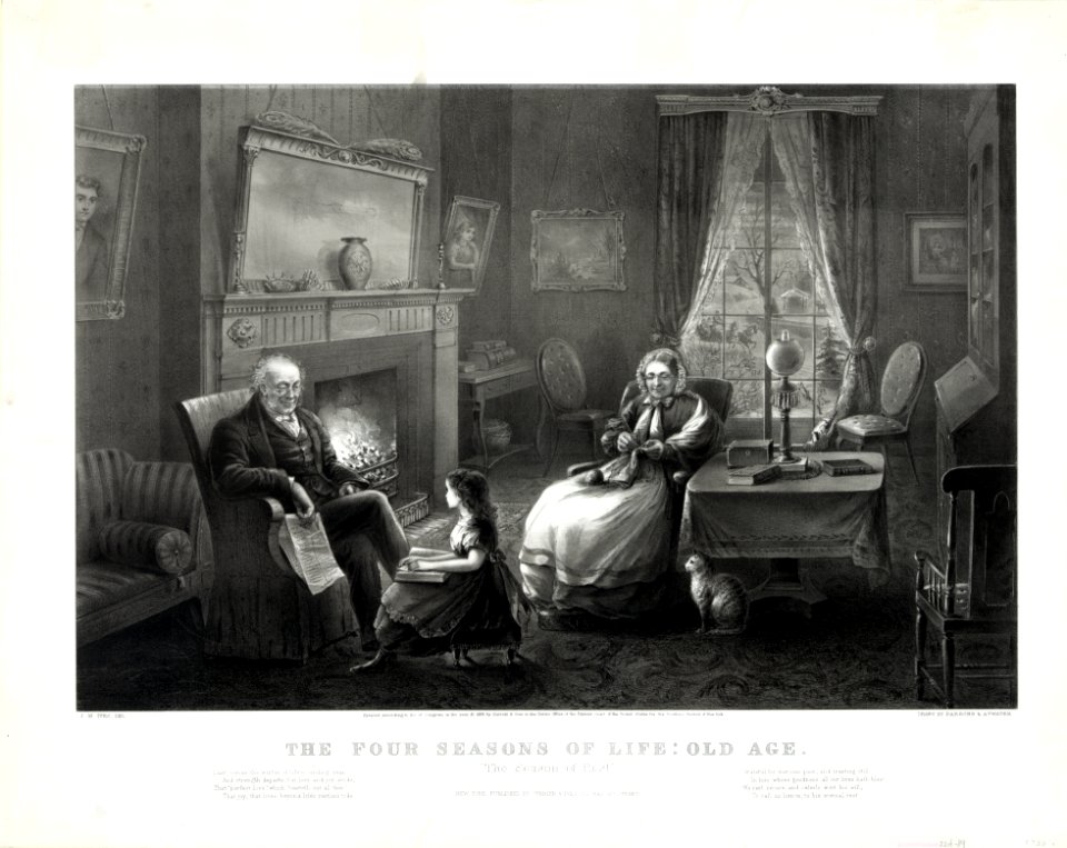 Currier and Ives - The Four Seasons of Life - Old Age