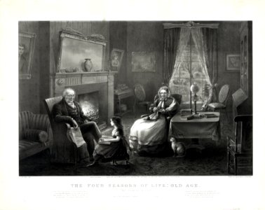 Currier and Ives - The Four Seasons of Life - Old Age