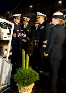 Curtis Wilbur and Kirishima gift exchange 131219-N-TX154-024