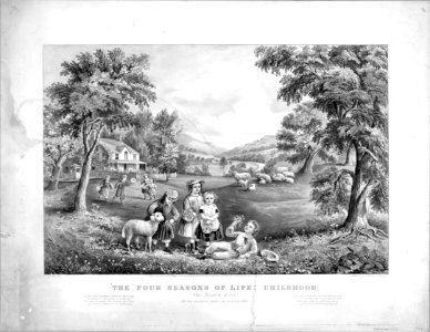 Currier and Ives - The Four Seasons of Life - Childhood