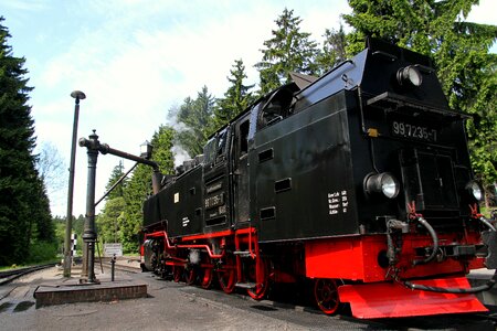 Care steam locomotive water intake