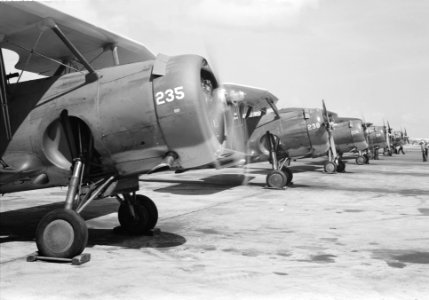 Curtiss SBC Helldivers at NAS Corpus Christi in August 1942 photo