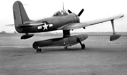 Curtiss XSC-1 Seahawk parked 1944