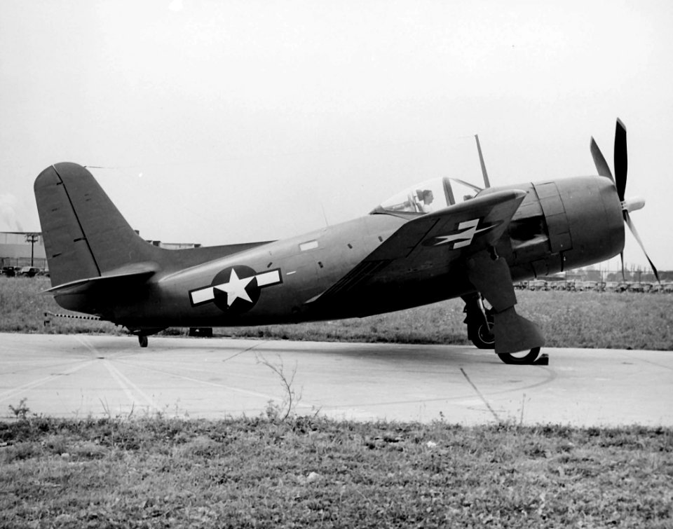Curtiss XBT2C-1 on the ground c1945