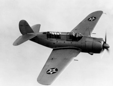 Curtiss XSB2C-1 Helldiver in flight c1941